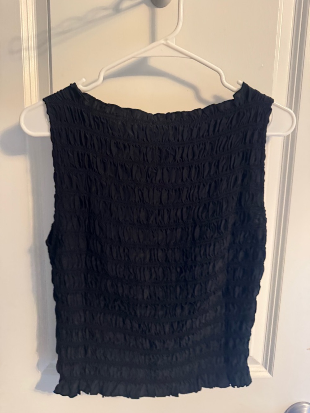 J. Crew Black Smocked Shell Tank never worn ! With tags!! - Picture 5 of 6